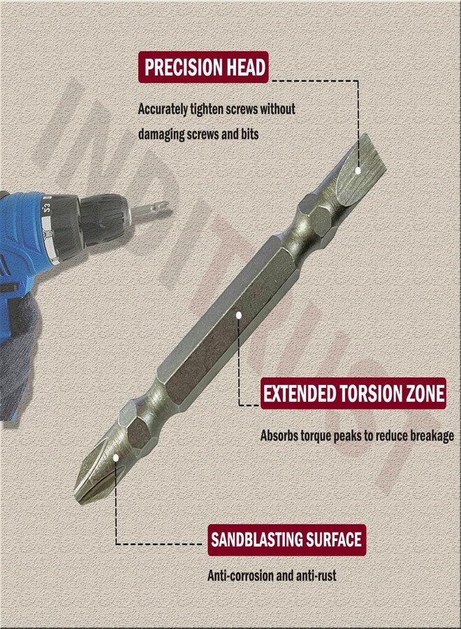 Inditrust مفك براغي إنديتراست PH2 برؤوس موجبة وسالبة، شكل +/- (10 رؤوس) - Image 4